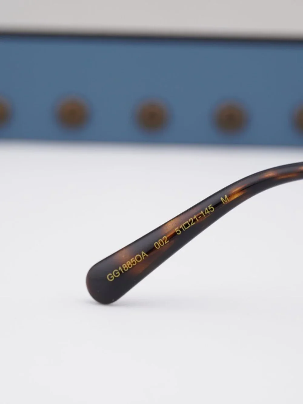 Gucci GG1885OA 002 Square Eyeglasses - Havana/Gold 51mm